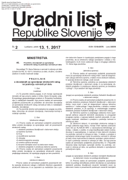 Uredbeni del - Uradni list Republike Slovenije