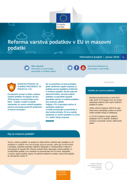 Reforma varstva podatkov v EU in masovni podatki