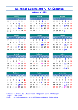 Kalendar Cugera 2017.