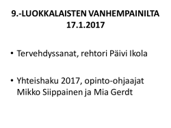 Yhteisaku 2017 - Kaukajärven koulu
