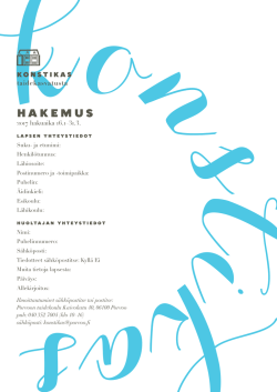 hakemus - Porvoo