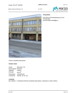 Tulosta PDF - Mikkelin kehitysyhtiö Miksei Oy