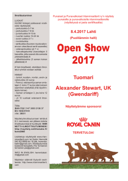 Open Show 2017 - Punaiset ja Punavalkoiset Irlanninsetterit ry