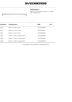 www.svedbergs.fi VEDIN NRO 4 Tuotenro Tuotekuvaus EAN LVI