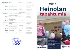 Mitä? Missä? Lisätiedot?