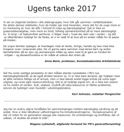 Ugens Tanke 16 Januar 2017 - Agenda Center Albertslund