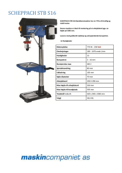 scheppach stb s16 - Maskincompaniet AS