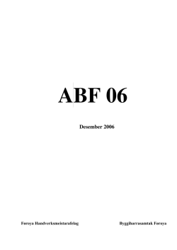 ABF06 - Byggeriets regler