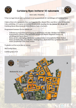 Carlsberg Byen inviterer til nabomøde den 23. januar