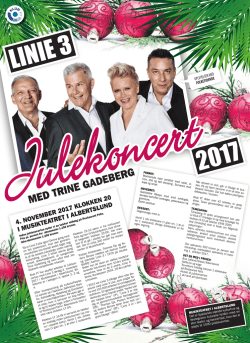 Julekoncert med Linie 3 og Trine Gadeberg