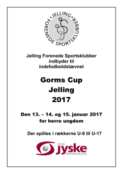 Invitation til Gorms Cup 2017