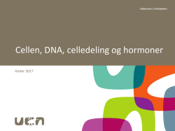 Cellen, DNA, celledeling og hormoner