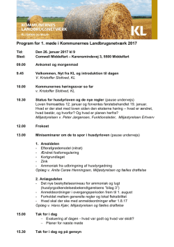 Landbrugsnetværket Program 1. møde 2017