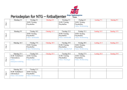Periodeplan for NTG – fotballjenter