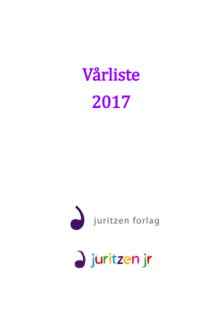 Vårliste 2017 - Juritzen Forlag