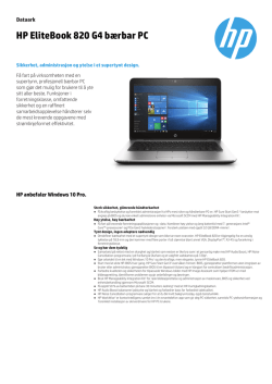 HP EliteBook 820 G4 bærbar PC