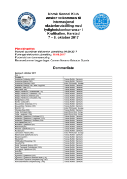 Dommerliste Harstad 2017