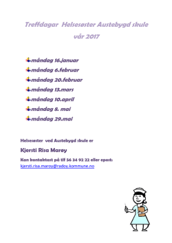 Helsesøster Austebygd skule 2017