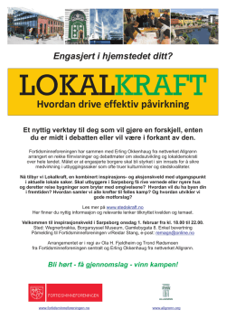 Invitasjon til Lokalkraft i Sarpsborg 1. februar 2017