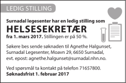 HELSESEKRETÆR