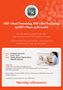 NSF i Nord-Trøndelag, NSF i Sør-Trøndelag og NSF i Møre og