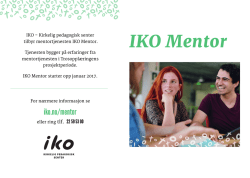 Skriv ut brosjyre om IKO Mentor.