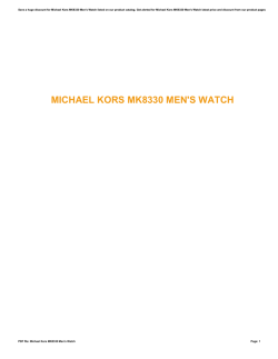 michael kors mk8330 men`s watch