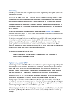 Digitaliseringsstrategi for kommuner og fylkeskommuner 2017
