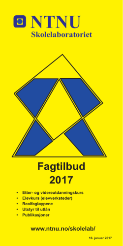 Fagtilbud 2017