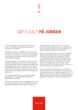 SØTT+SALT PÅ JOBBEN