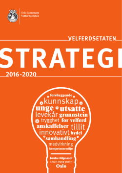 Strategisk plan 2016-2020 Velferdsetaten (PDF 0