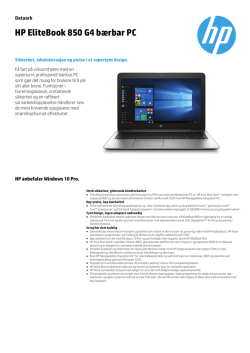 HP EliteBook 850 G4 bærbar PC
