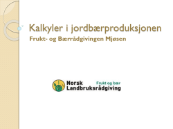 Gjødsling i Økosolbær - Norsk landbruksrådgiving Innlandet