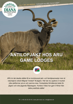 Antilopjakt hos ARU Game Lodges