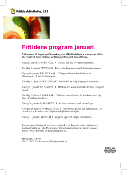 Ladda ner Fritidens programblad för januari 2017.