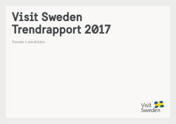 Visit Sweden Trendrapport 2017