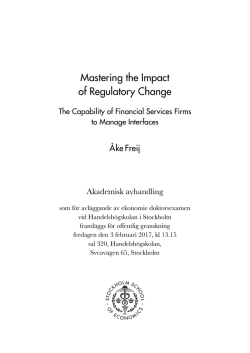 Mastering the Impact of Regulatory Change