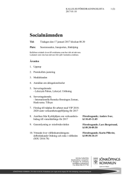 Socialnämnden - Jönköpings kommun