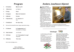 Program Anders Josefsson Aljered