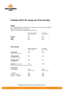 Prislista 2017 - Handelskammaren Värmland