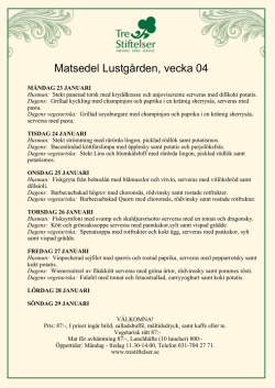 Matsedel Lustgården, vecka 04