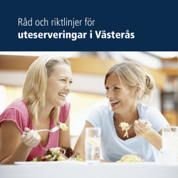 Råd och riktlinjer för uteserveringar i Västerås