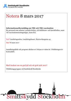 Notera 8 mars 2017