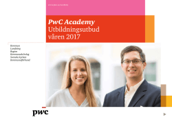 PwC Academy Utbildningsutbud våren 2017