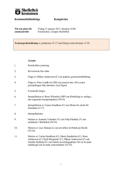 Här kan du se hela ärendelistan (pdf, nytt fönster)