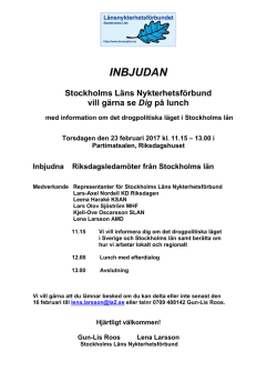 inbjudan - Stockholms Läns Nykterhetsförbund