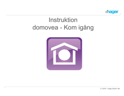 Instruktion - domovea Kom igång V.1-2017