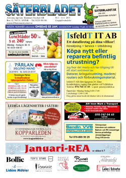 Säterbladet nr. 1 2017
