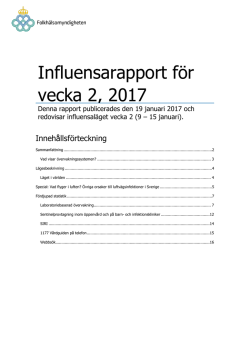 Influensarapport för vecka 2, 2017