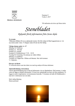 Stenebladet - Stenes 09:or